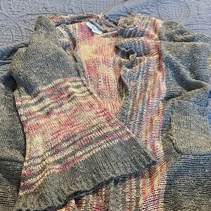 Cozy Gray, Pink and Cream Women's Cardigan